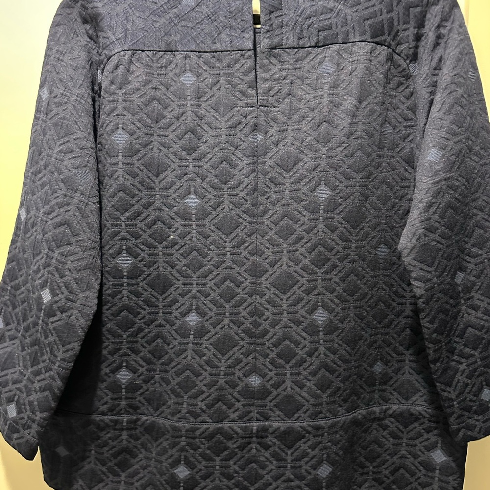 Navy Quilted Top with Zipper Accents from J.Crew